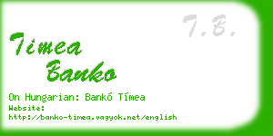 timea banko business card