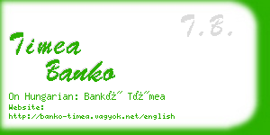 timea banko business card